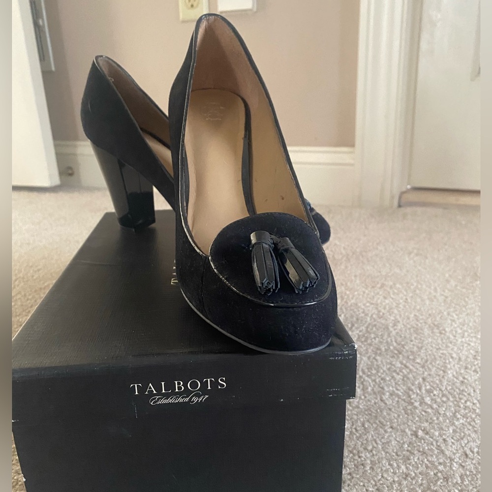 Ann Taylor Black Tassel Heels